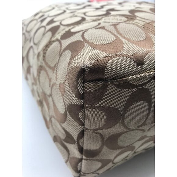 Coach Hamptons Beige Signature Canvas Book Tote Bag - Picture 8 of 11